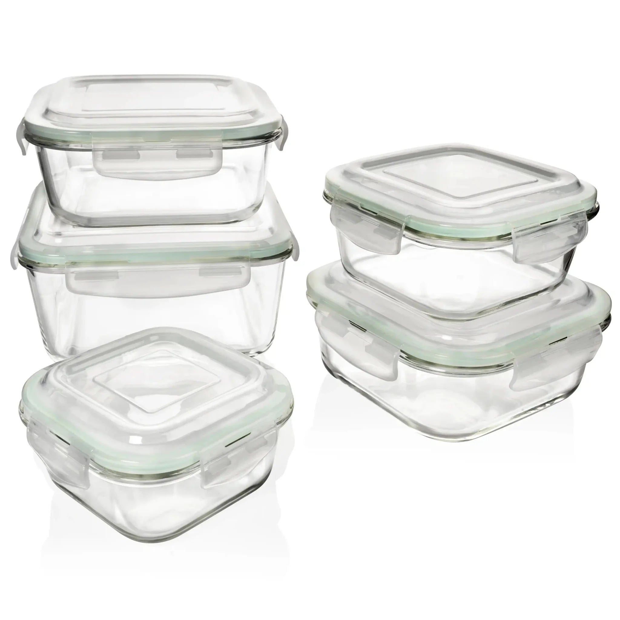 10 pc Glass Container Set (5 Containers and 5 Lids)