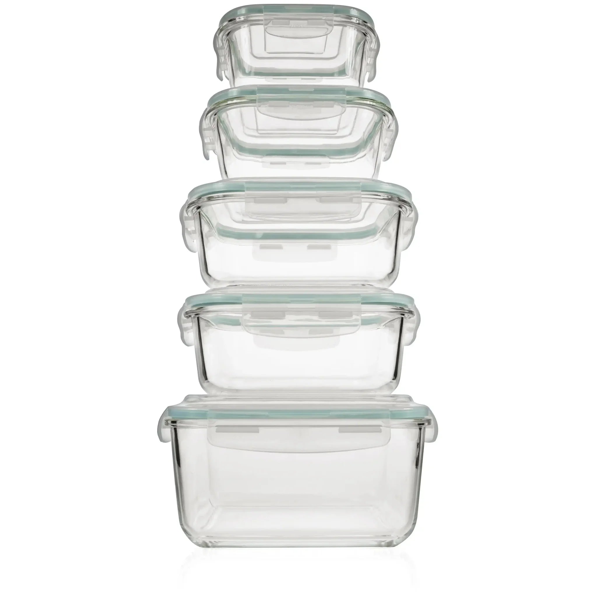 10 pc Glass Container Set (5 Containers and 5 Lids)