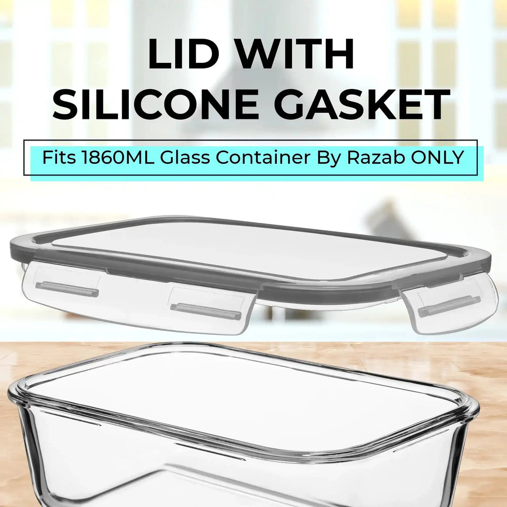 1860ML - Glass Container Set by Razab (Replacement lid)