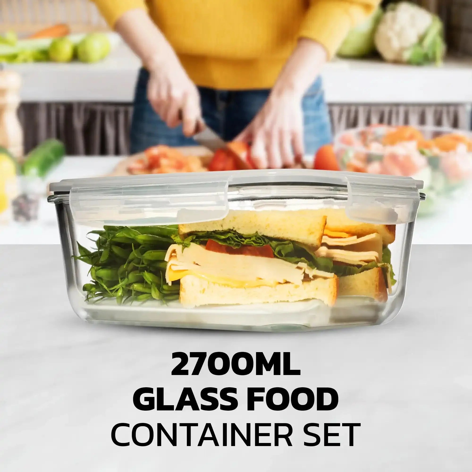 2700ML Glass Container Set