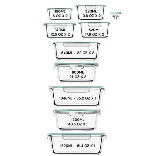 35 PC Glass Set - Large Set with many Unique Sizes