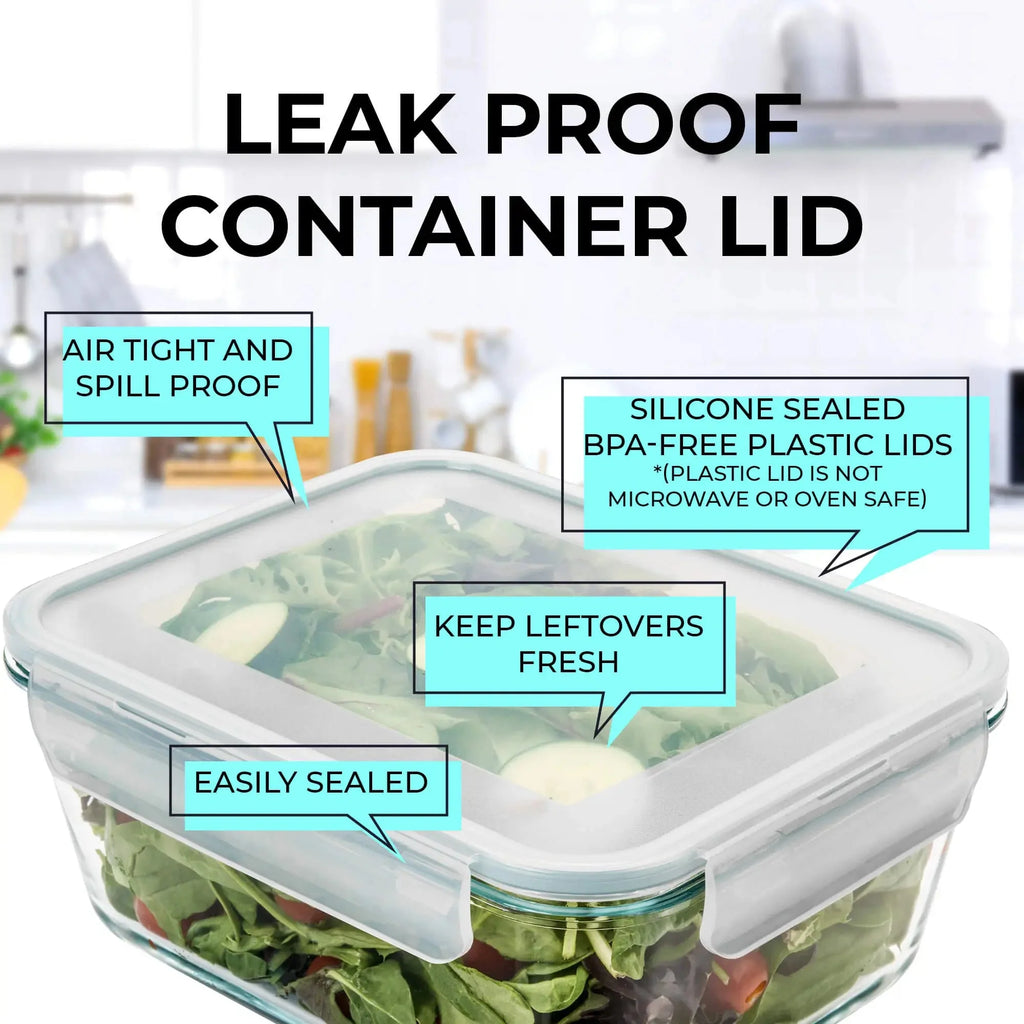 3300ML - Glass Container Set by Razab (Replacement lid) - Clear