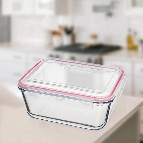 3300ML - Glass Container Set by Razab (Replacement lid) - Red