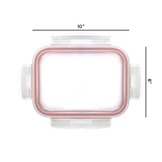 3300ML - Glass Container Set by Razab (Replacement lid) - Red