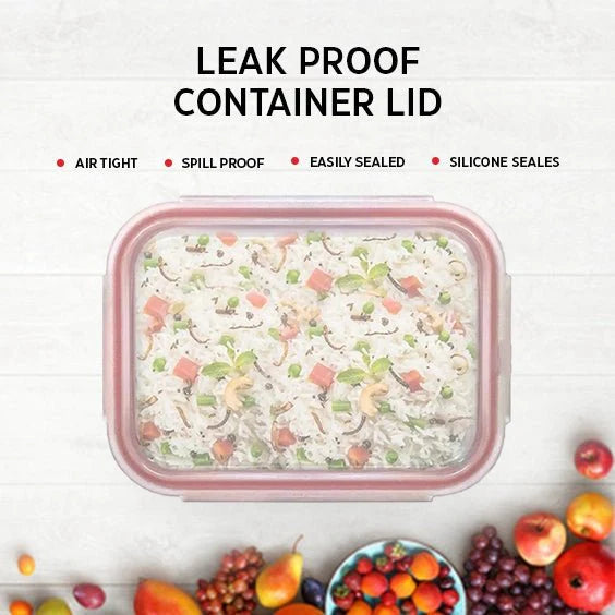 3300ML - Glass Container Set by Razab (Replacement lid) - Red