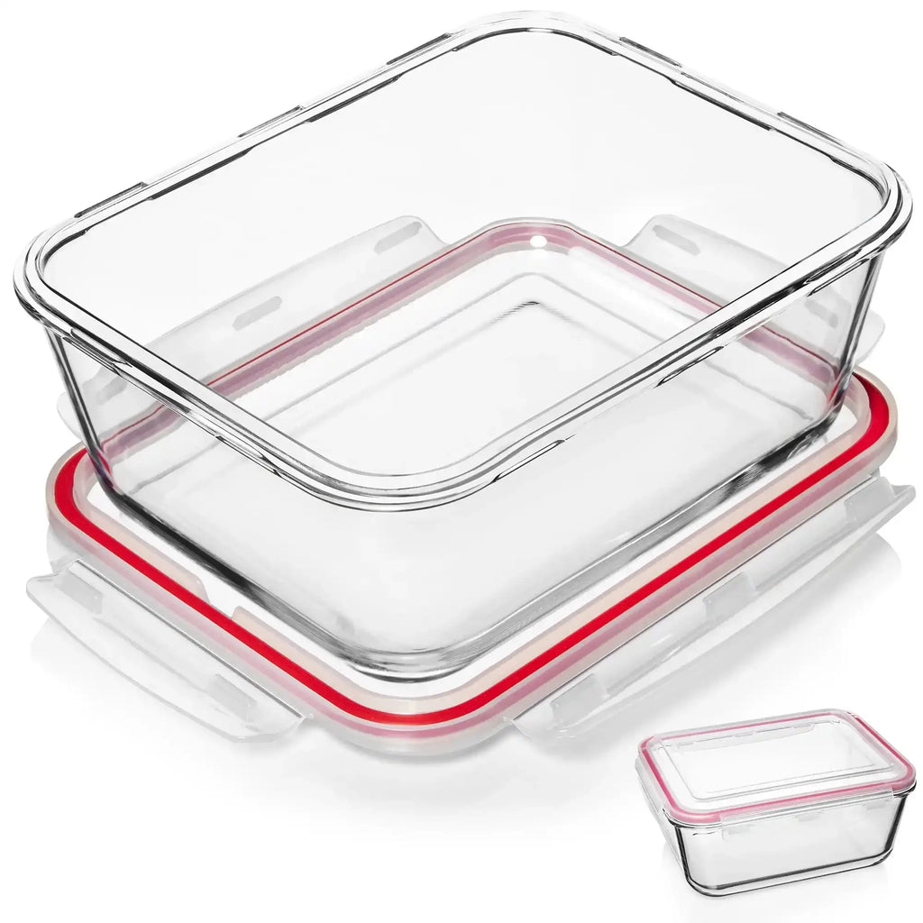 3300ML Glass Container with Red Silicon Lid