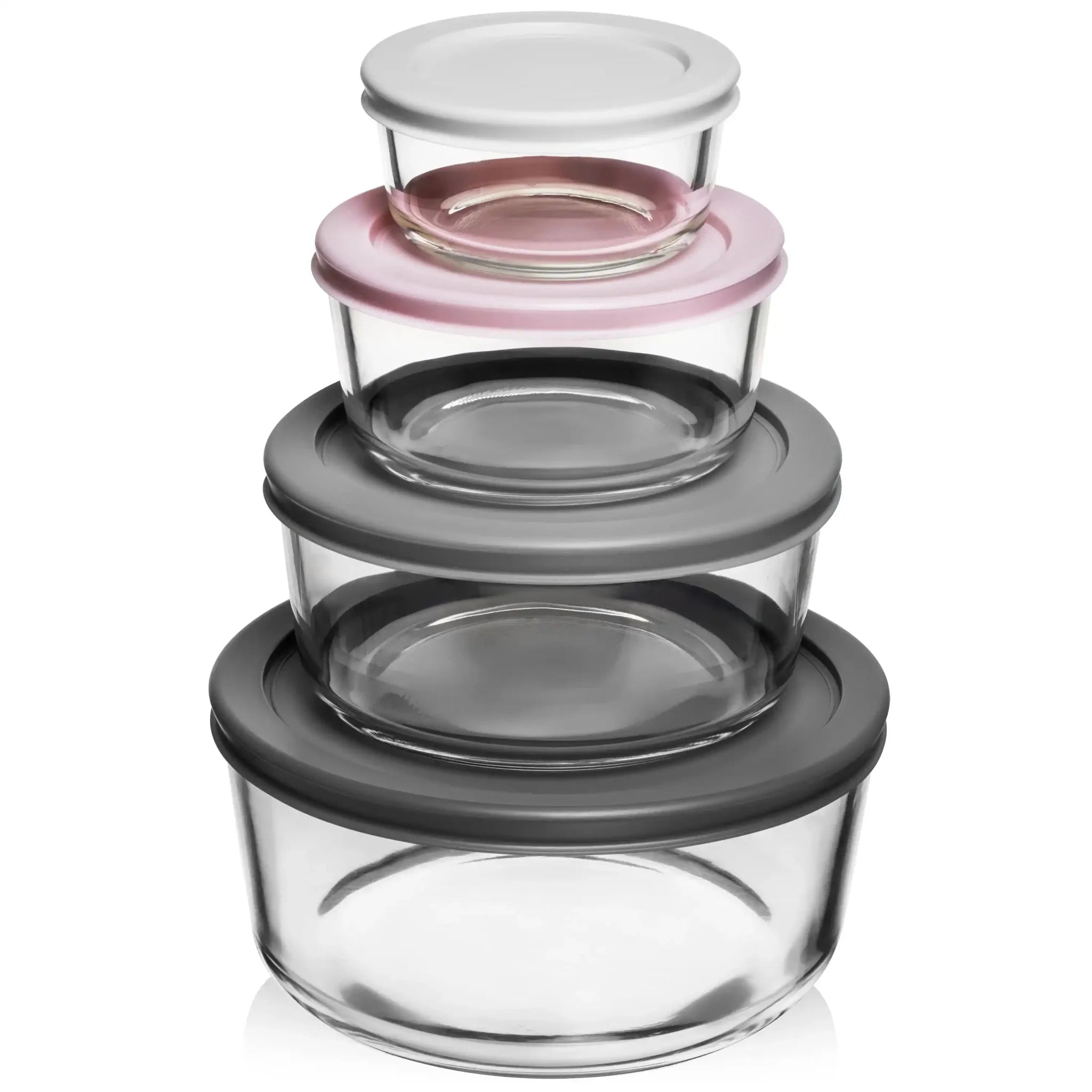 4 pc Round (2 sets of Colored Lids)