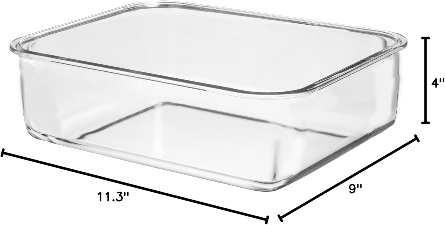 4800ml Large Glass Food Storage Container with Airtight Locking Lid