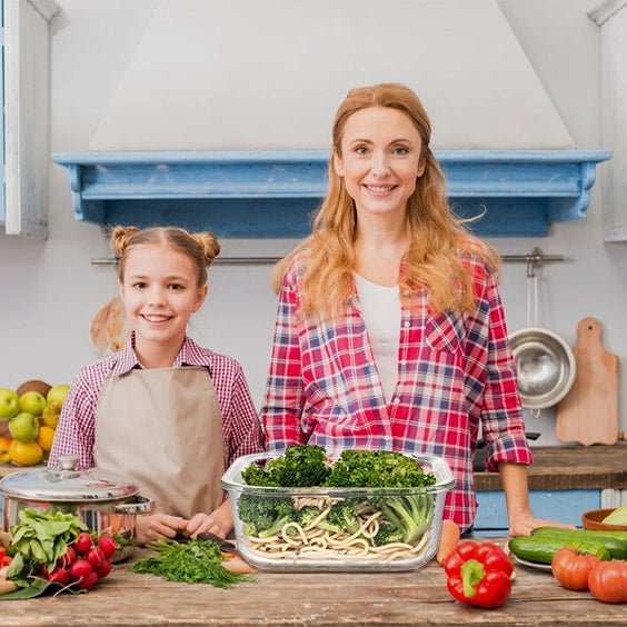 6 PC Glass Containers Set - 3 Unique Sizes