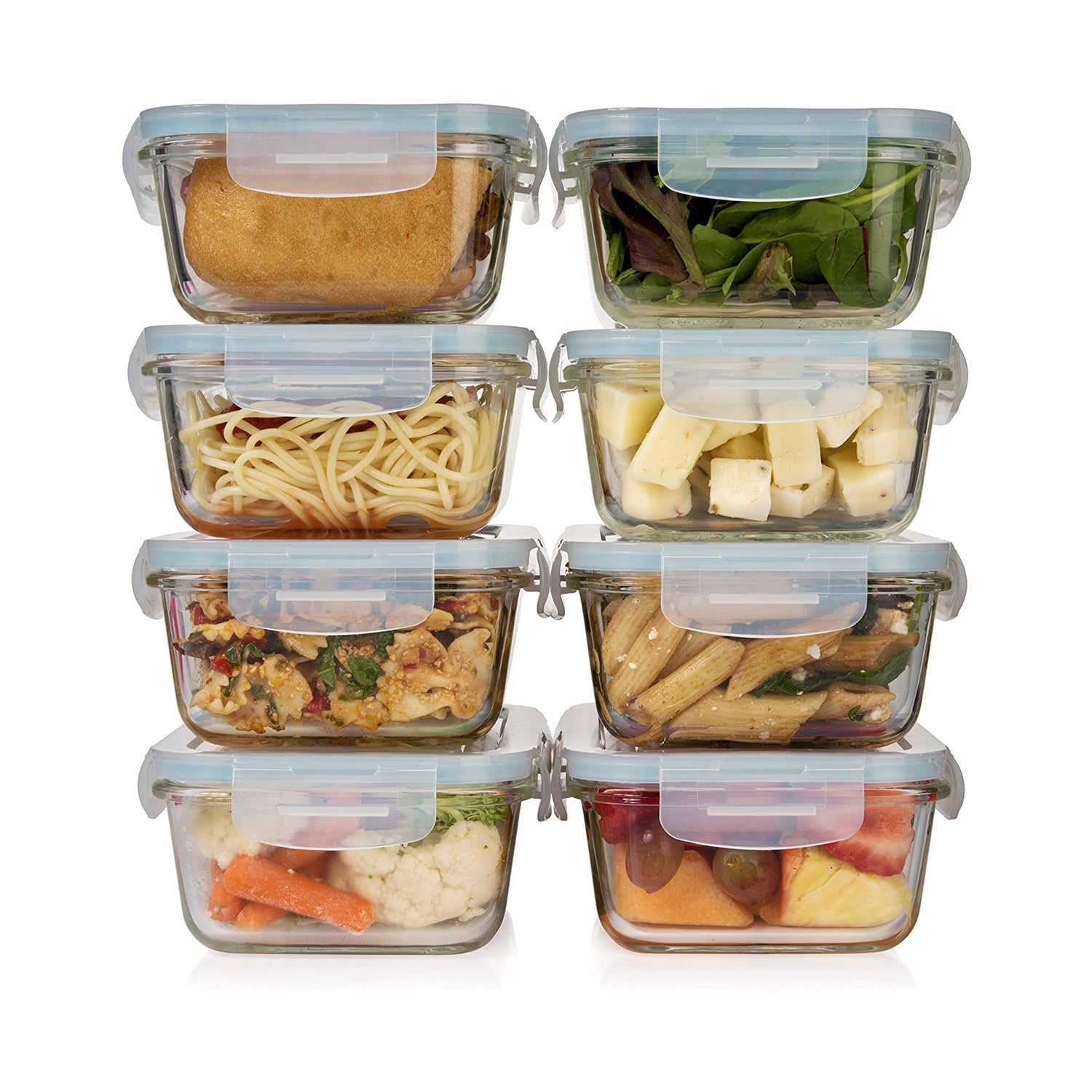 Set of 16 Pc Glass Food Storage Container