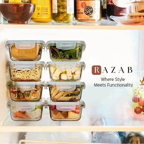 Set of 16 Pc Glass Food Storage Container
