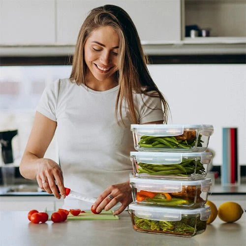 Set of 16 Pc Glass Food Storage Container