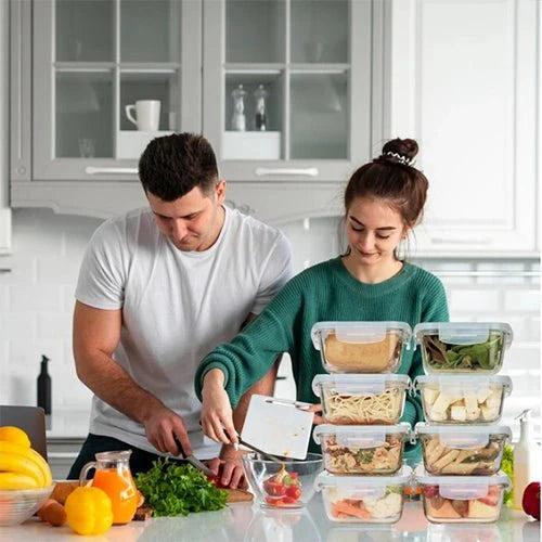 Set of 16 Pc Glass Food Storage Container