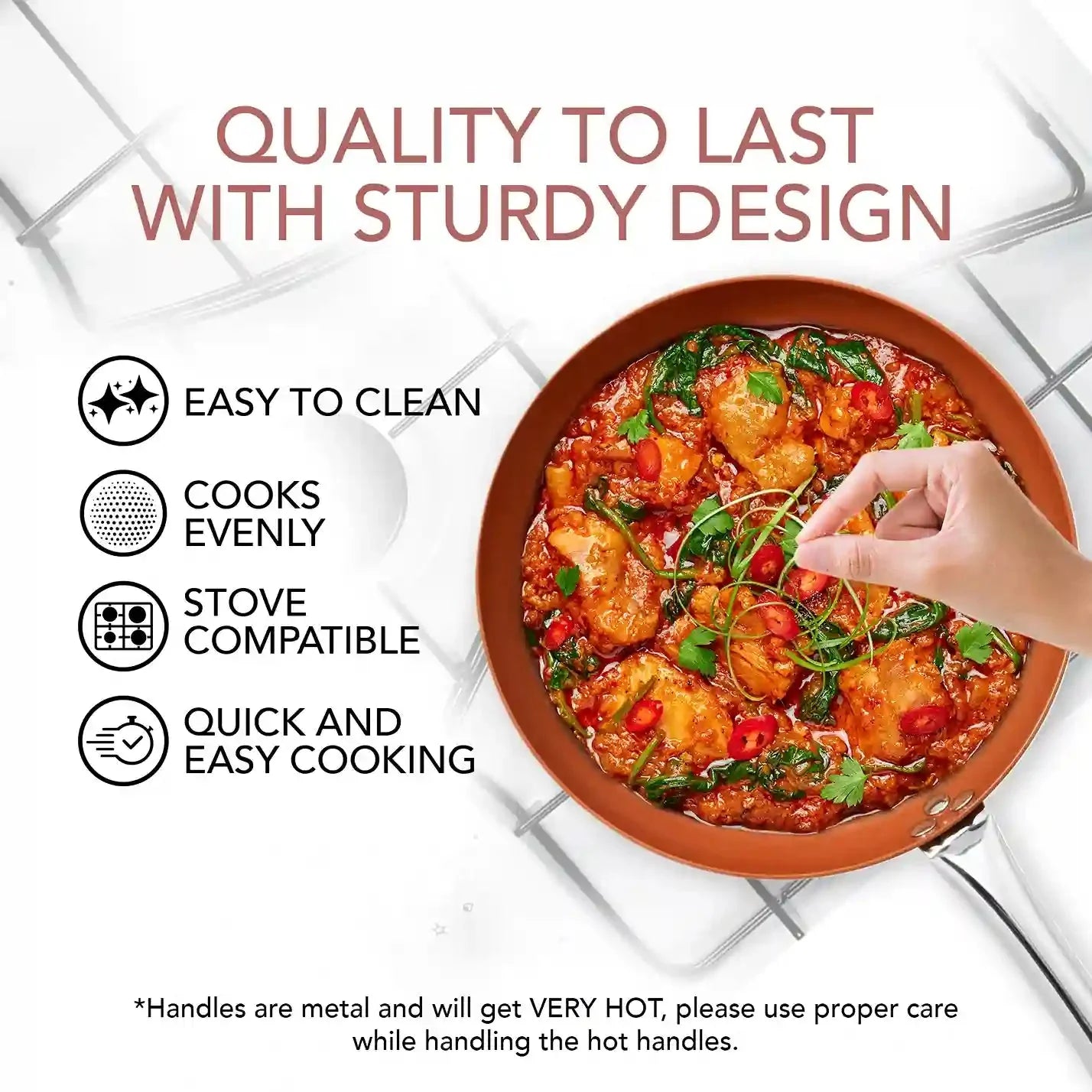 Copper Pans (Set Of 3)