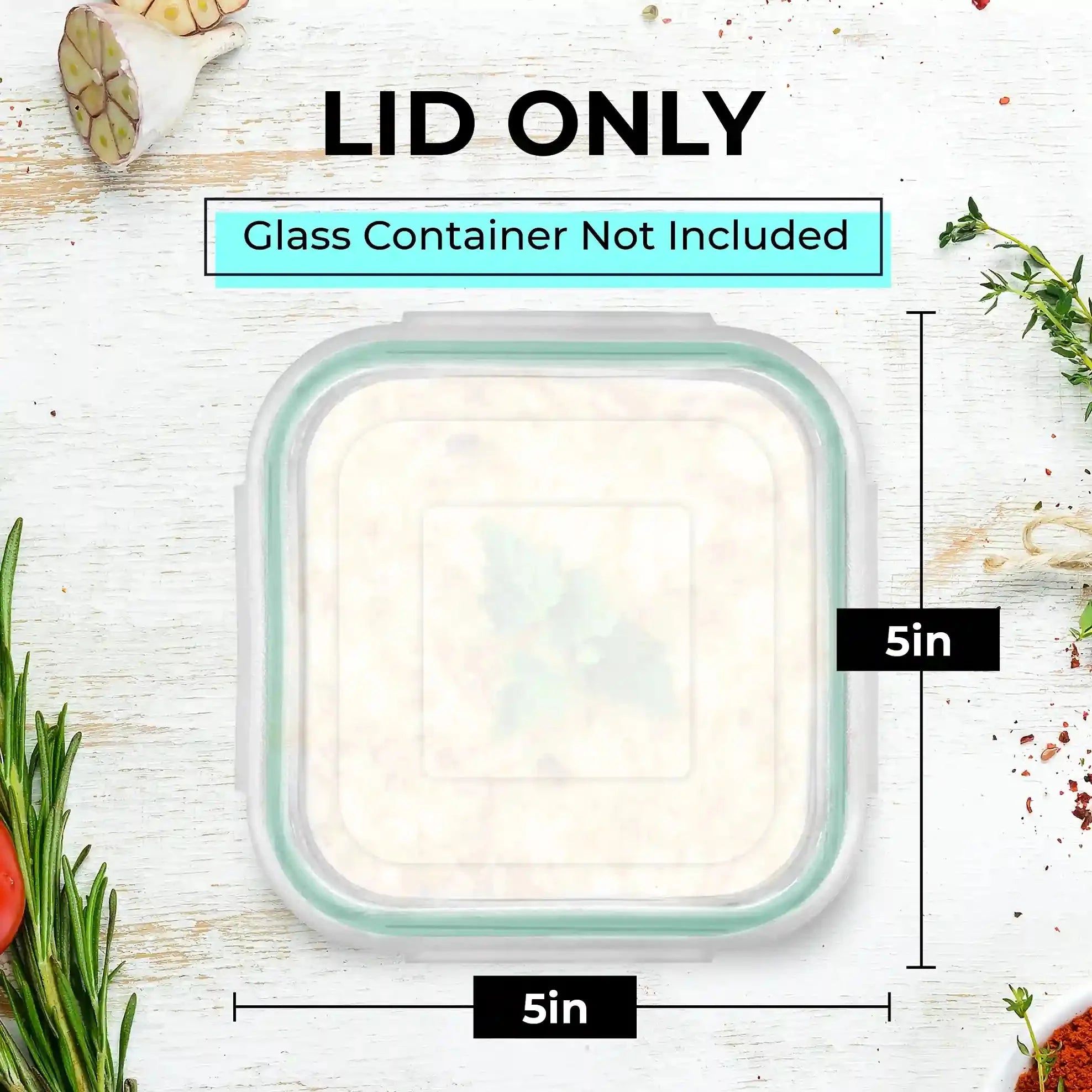 Razab 18 oz Replacement Lid for Razab 6 Pc and 10 Pc Glass Container Set