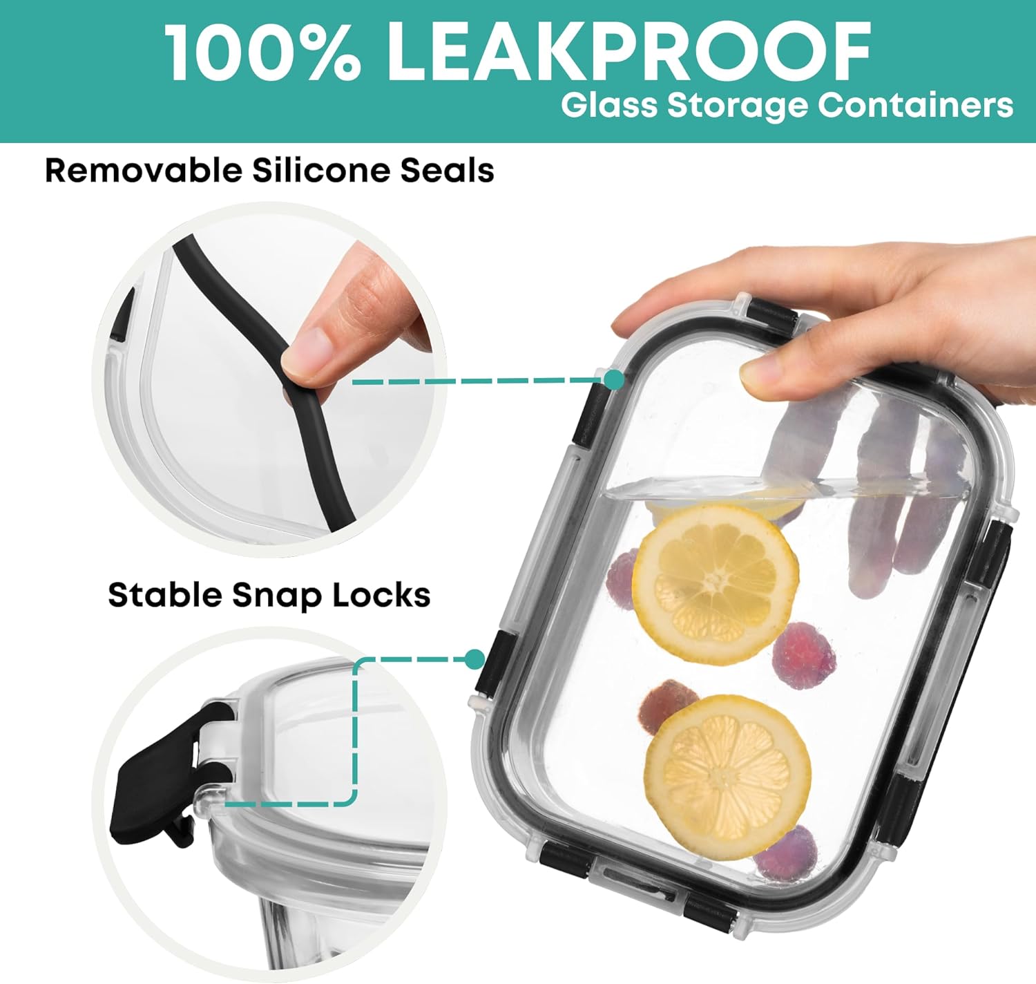 Razab 30 PC Glass Meal Prep Containers