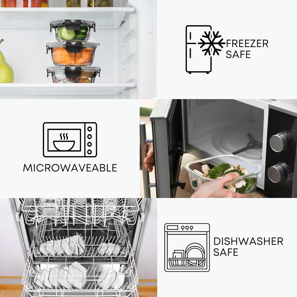 Razab 30 PC Glass Meal Prep Containers