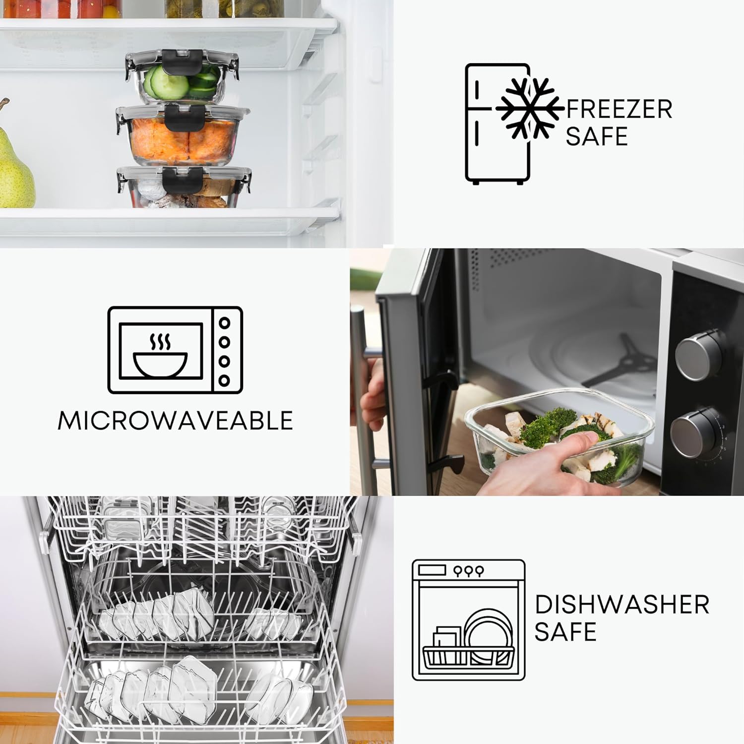 Razab 30 PC Glass Meal Prep Containers