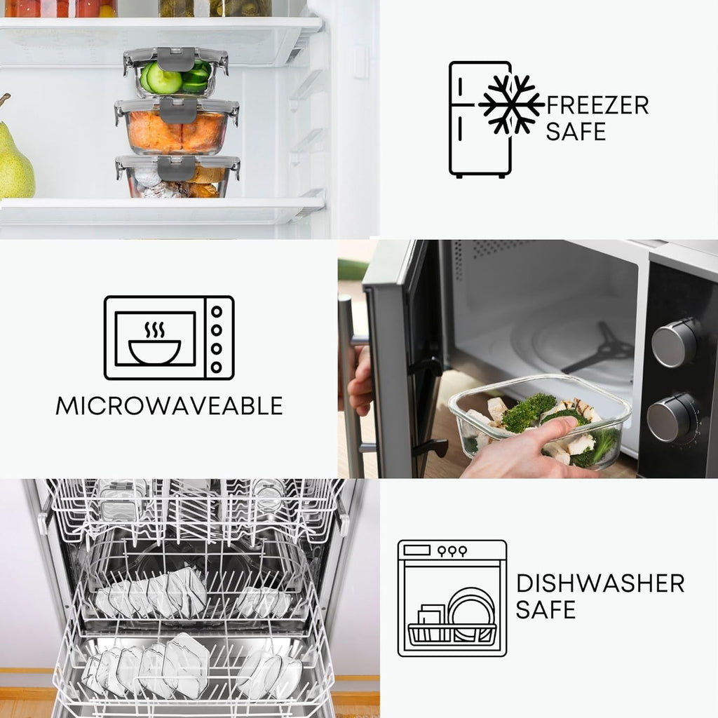 Razab 30 PC Glass Meal Prep Containers