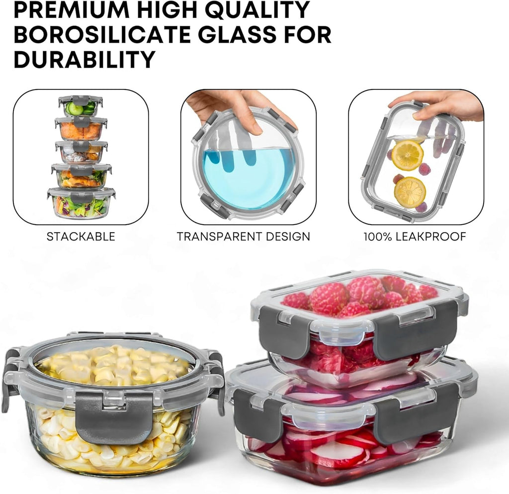 Razab 30 PC Glass Meal Prep Containers