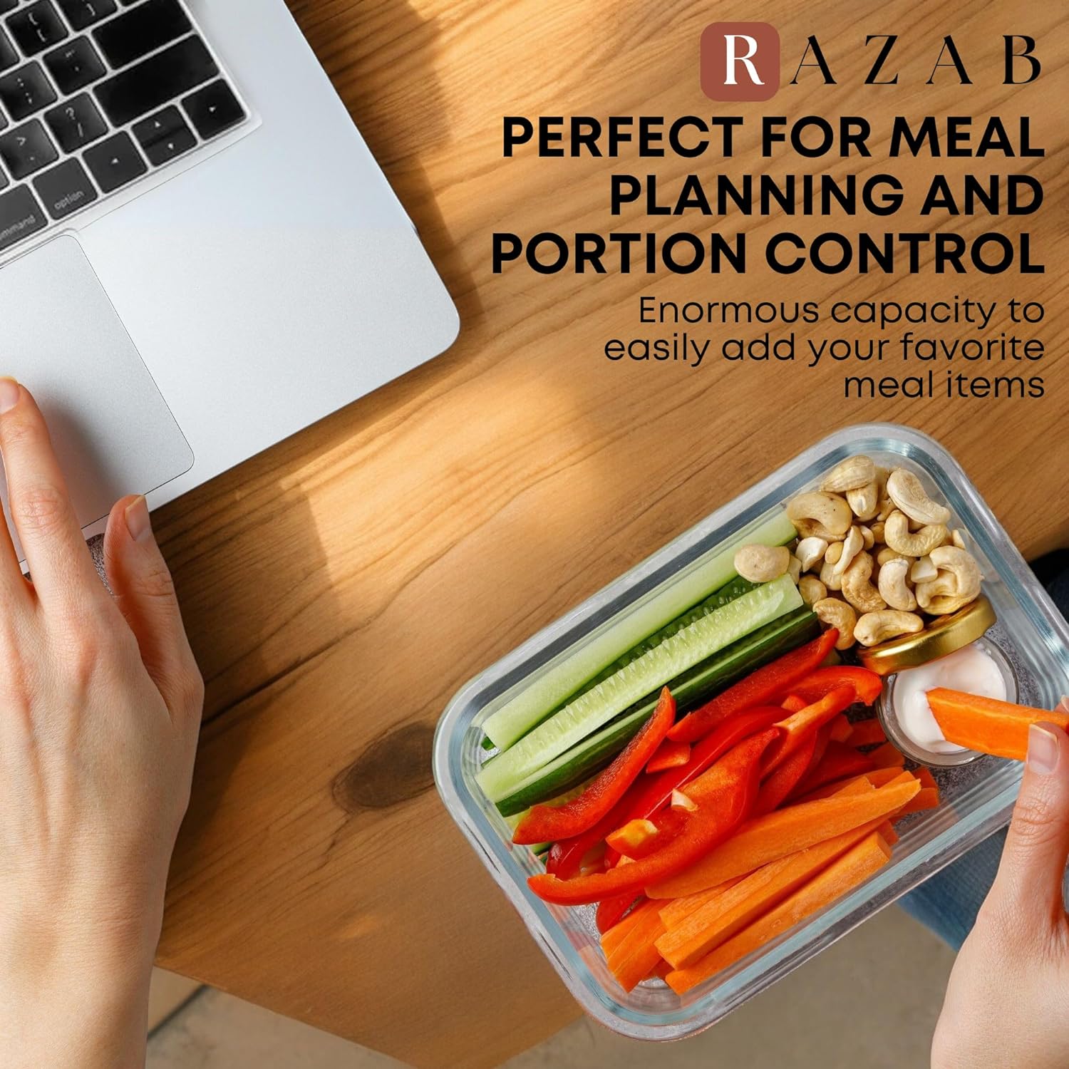 Razab 30 PC Glass Meal Prep Containers