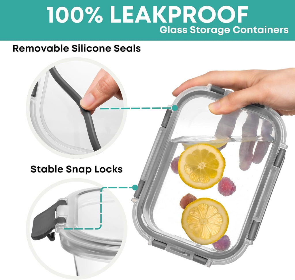 Razab 30 PC Glass Meal Prep Containers