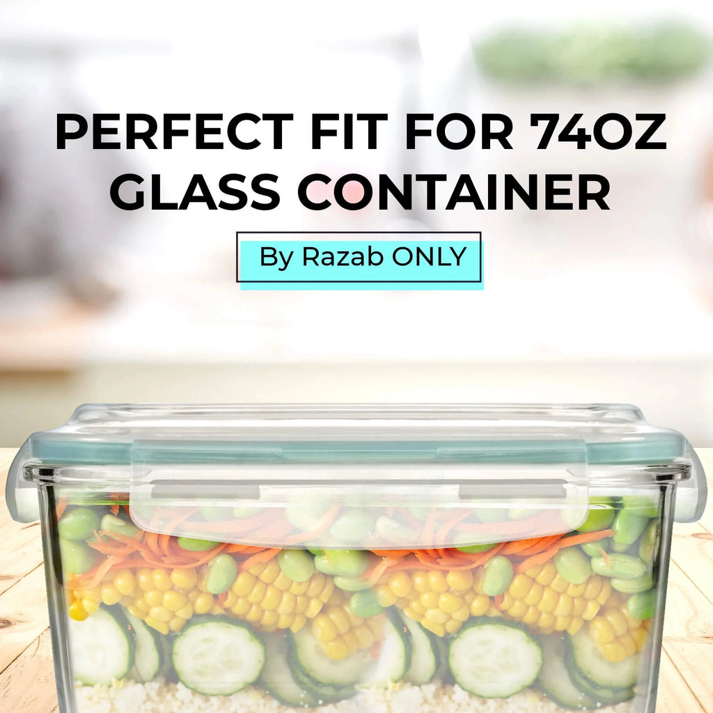 Razab 74 oz Replacement Lid for Razab 6 Pc and 10 Pc Glass Container Set