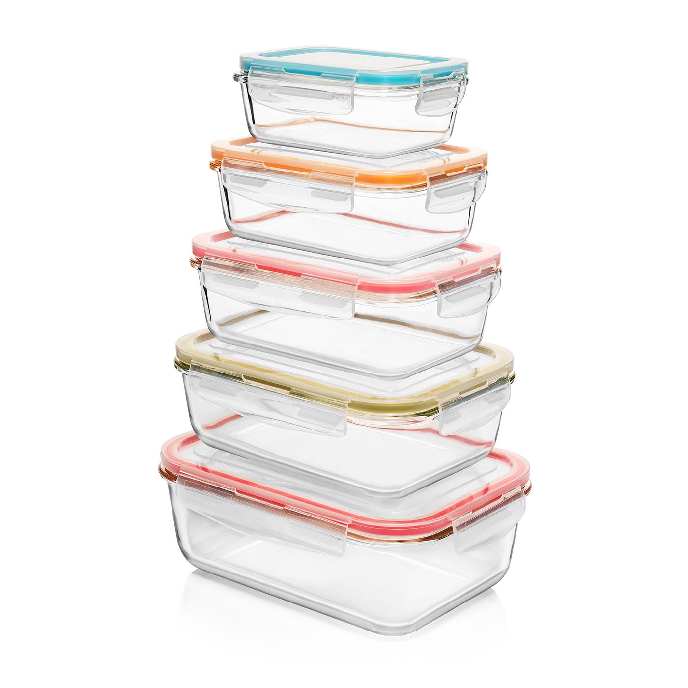 Set of 10 Pc (Color Coded Lids)