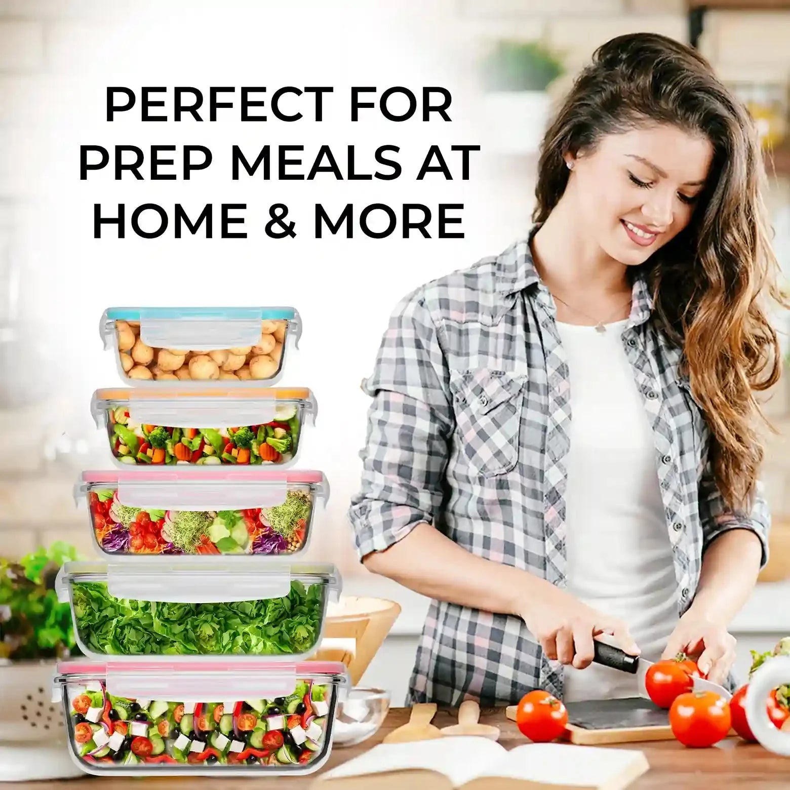 Set of 10 Pc (Color Coded Lids)